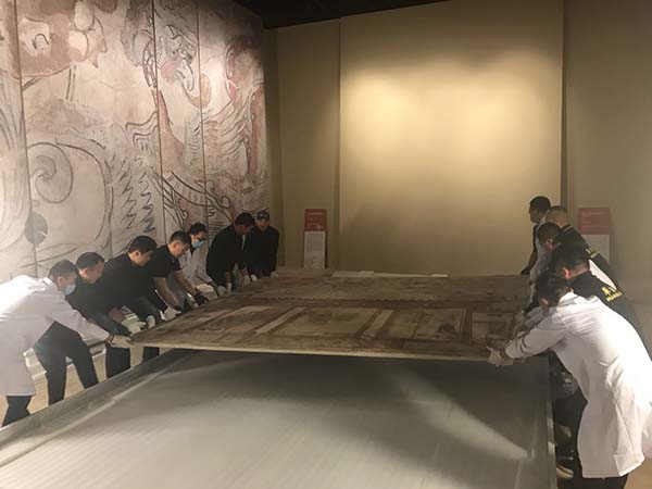 上博“山西壁画展”布展先睹为快，墓室复原宛若身临其境