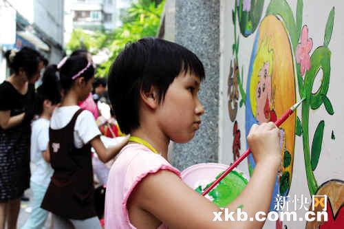 为儿童而准备区庄手绘墙欢迎你来涂鸦