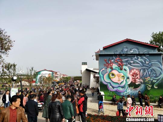 花海涂鸦遇上洞庭湖光春色 涂鸦艺术节湖南南县开幕