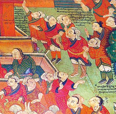 袖口与衣襟的边饰不用红色或橘色