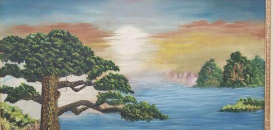 青山绿水美不胜收一一著名油画家张先林先生的作品赏析 青山绿水 美不胜收一一著名油画家张先林先生的作品赏析