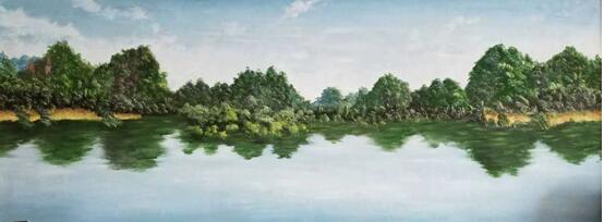 青山绿水美不胜收一一著名油画家张先林先生的作品赏析 青山绿水 美不胜收一一著名油画家张先林先生的作品赏析