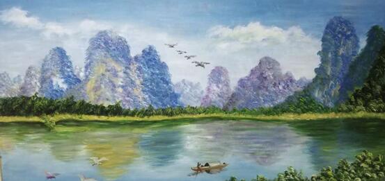 青山绿水美不胜收一一著名油画家张先林先生的作品赏析 青山绿水 美不胜收一一著名油画家张先林先生的作品赏析