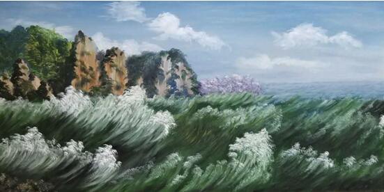 青山绿水美不胜收一一著名油画家张先林先生的作品赏析 青山绿水 美不胜收一一著名油画家张先林先生的作品赏析