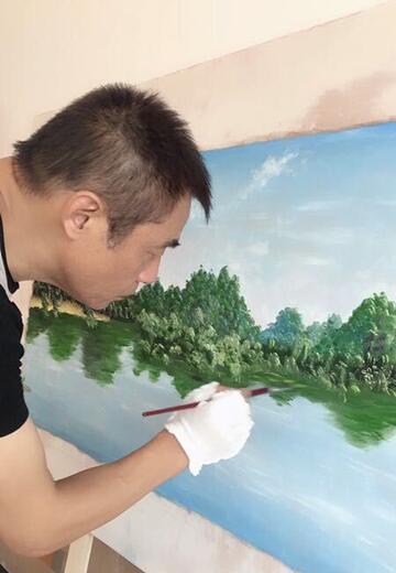 青山绿水美不胜收一一著名油画家张先林先生的作品赏析 青山绿水美不胜收一一著名油画家张先林先生的作品赏析