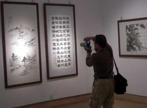 天津画家韩必省在古城西安举办书画作品展(组图)