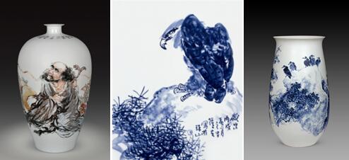对王隆夫家族陶瓷艺术作品展开幕表示祝贺并寄予厚望