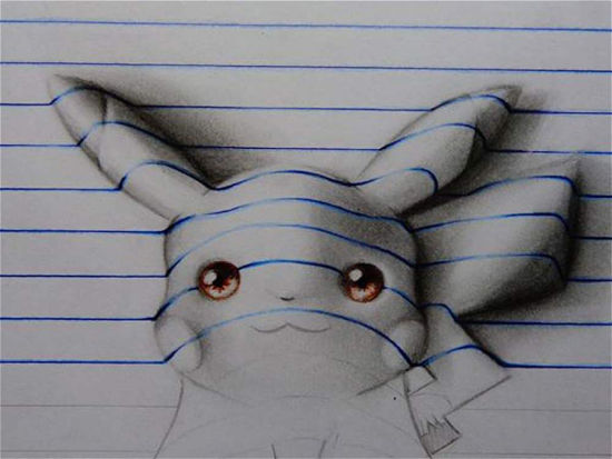 巴西少年绘制3D立体画走红网络(组图)