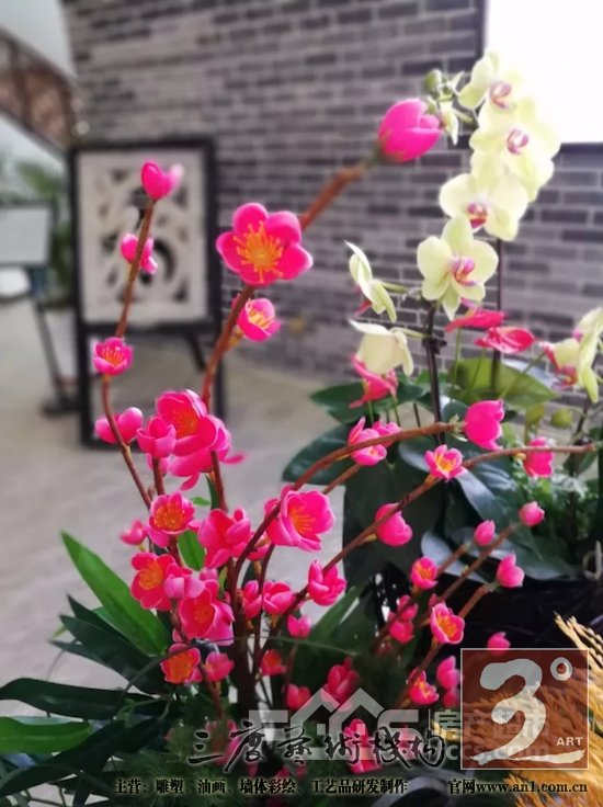 插花展示作品 闲庭雅座